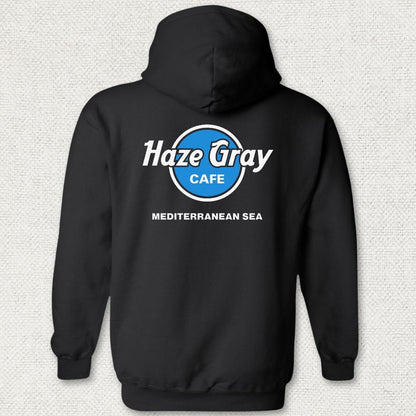 NavyHumor Hoodie Black / S Haze Gray Cafe - Mediterranean Sea Hoodie