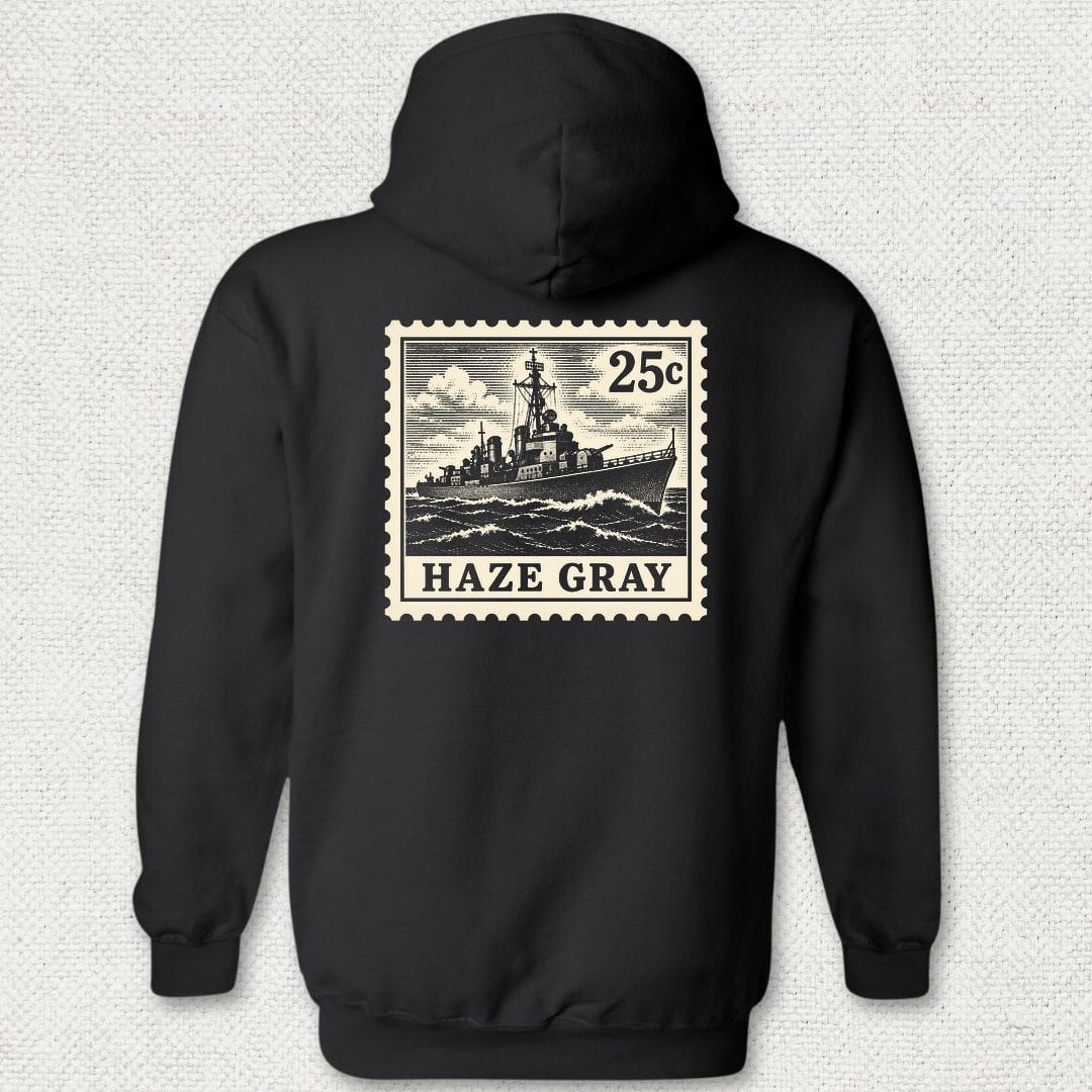 NavyHumor Hoodie Black / S Haze Gray Stamp Hoodie