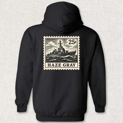 NavyHumor Hoodie Black / S Haze Gray Stamp Hoodie
