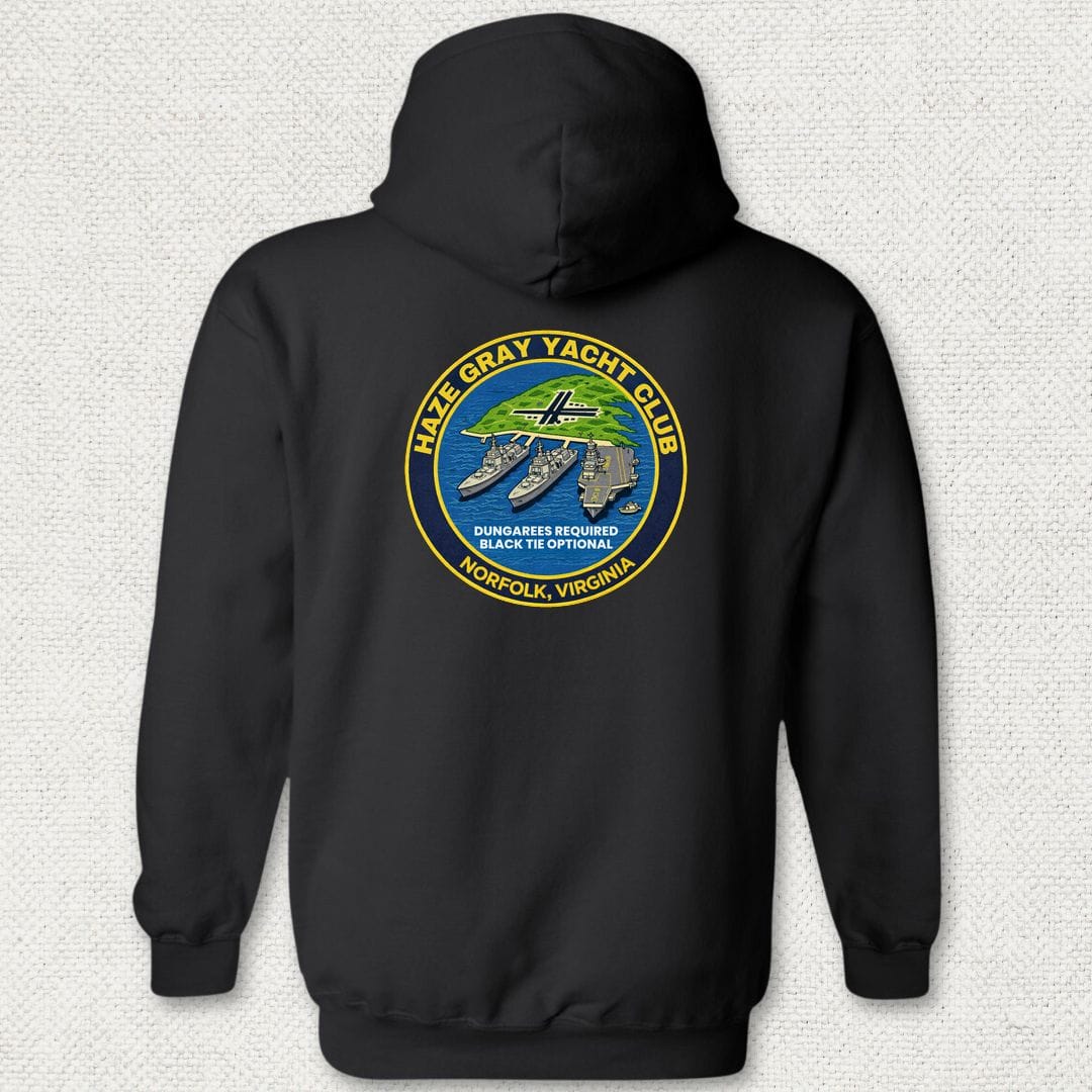 NavyHumor Hoodie Black / S Haze Gray Yacht Club - Norfolk Hoodie