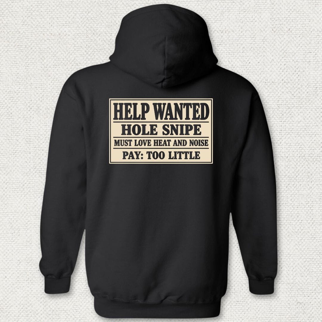 NavyHumor Hoodie Black / S Hole Snipe Help Wanted Hoodie