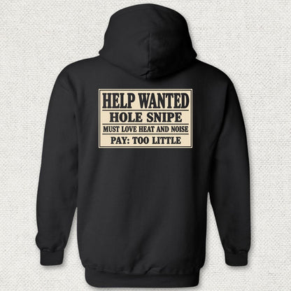 NavyHumor Hoodie Black / S Hole Snipe Help Wanted Hoodie