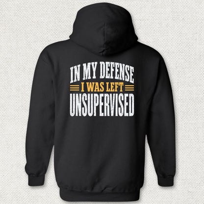 NavyHumor Hoodie Black / S I Was Left Unsupervised Hoodie