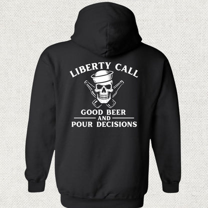 NavyHumor Hoodie Black / S Liberty Call - Pour Decisions Hoodie