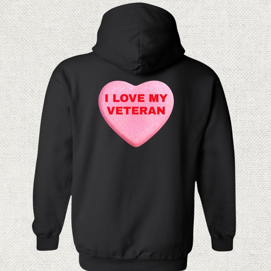 NavyHumor Hoodie Black / S Love My Veteran Hoodie