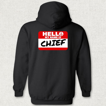 NavyHumor Hoodie Black / S My Name Is Chief Hoodie