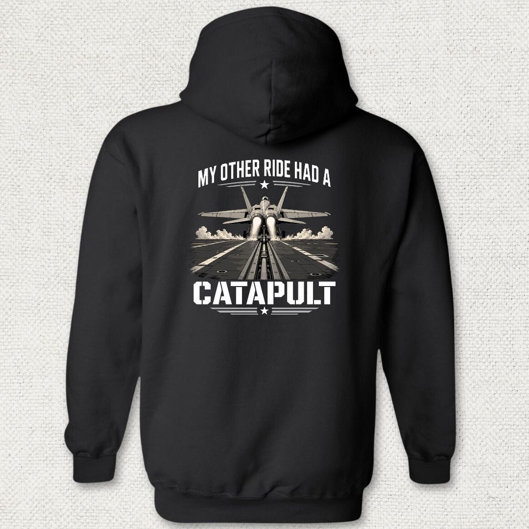 NavyHumor Hoodie Black / S My Other Ride Had A Catapult Hoodie