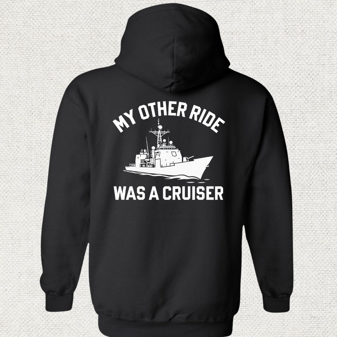 NavyHumor Hoodie Black / S My Other Ride Was A Cruiser Hoodie