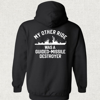 NavyHumor Hoodie Black / S My Other Ride Was A DDG (Adams-Class) Hoodie