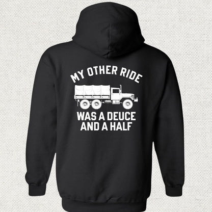 NavyHumor Hoodie Black / S My Other Ride Was A Deuce And A Half Hoodie