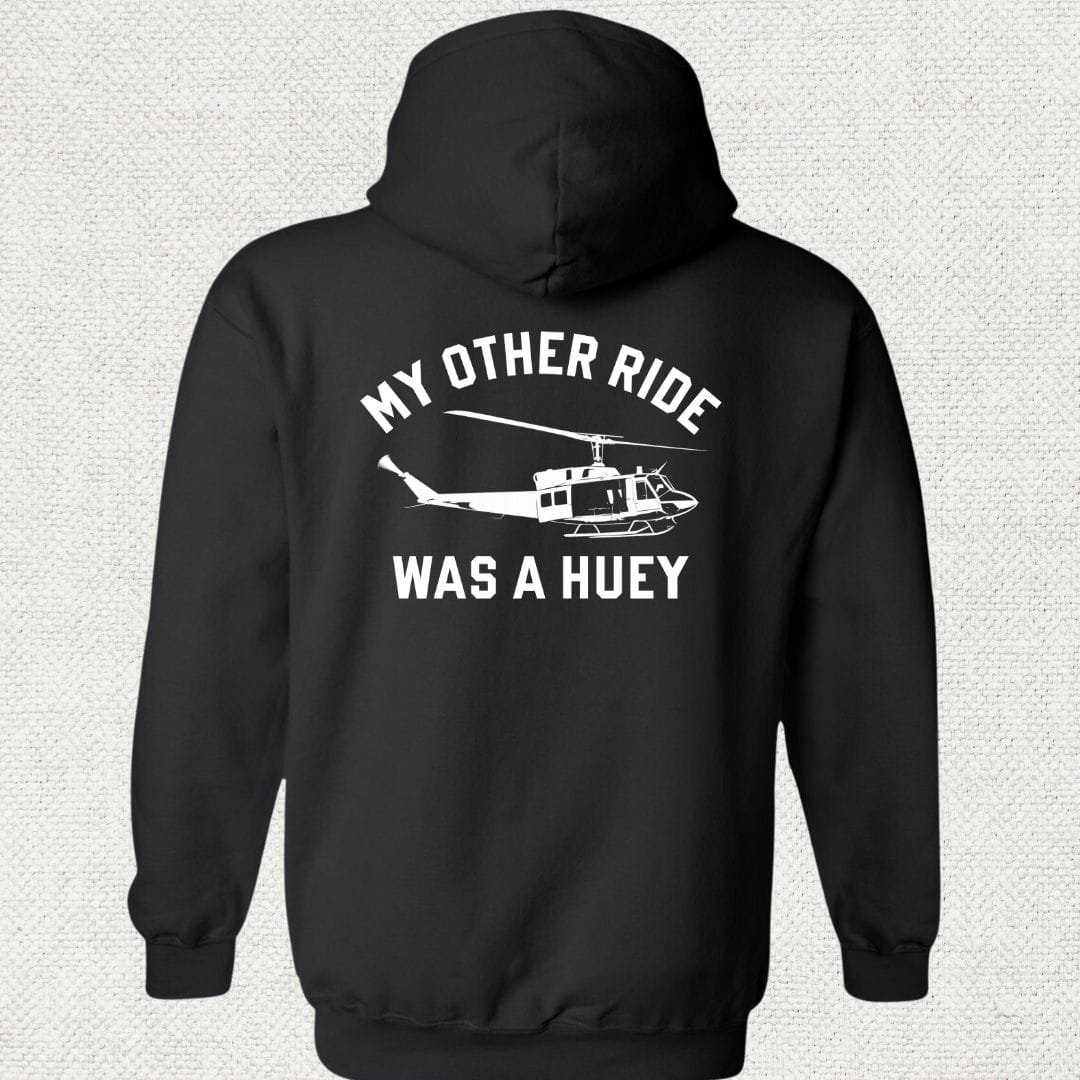 NavyHumor Hoodie Black / S My Other Ride Was A Huey Hoodie