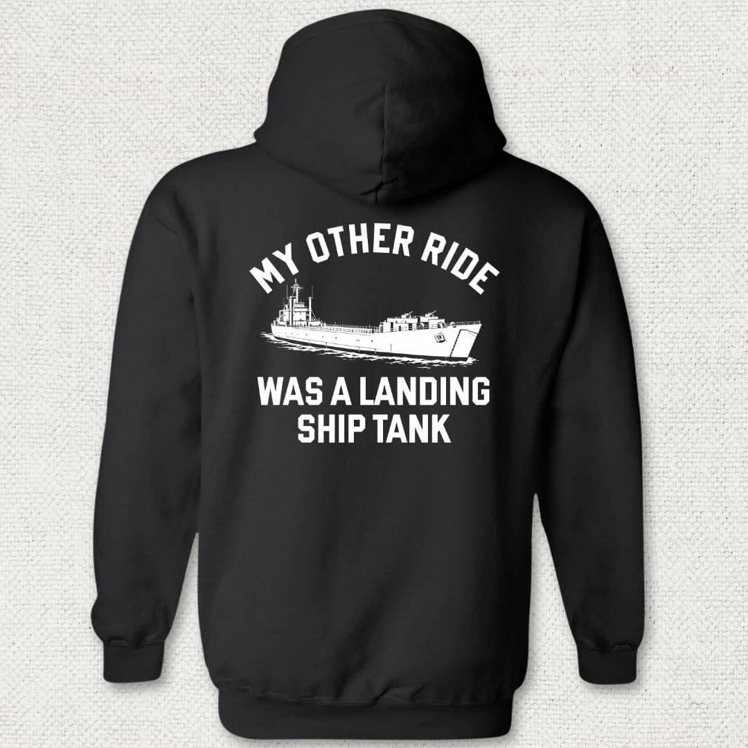 NavyHumor Hoodie Black / S My Other Ride Was A Landing Ship Tank Hoodie