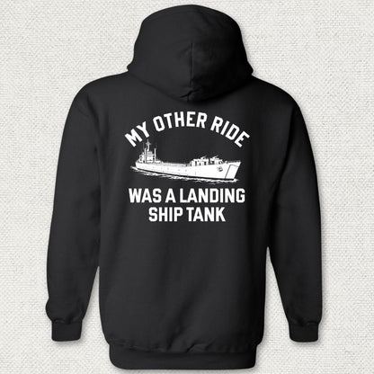 NavyHumor Hoodie Black / S My Other Ride Was A Landing Ship Tank Hoodie