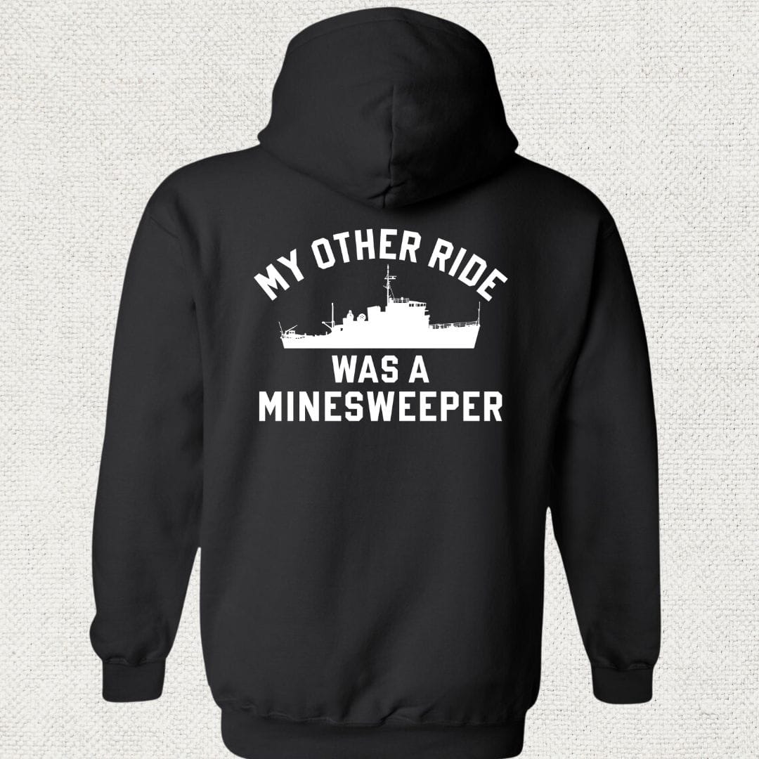 NavyHumor Hoodie Black / S My Other Ride Was A Minesweeper Hoodie