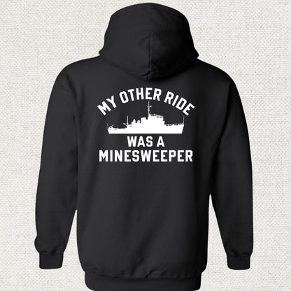 NavyHumor Hoodie Black / S My Other Ride Was A Minesweeper Hoodie