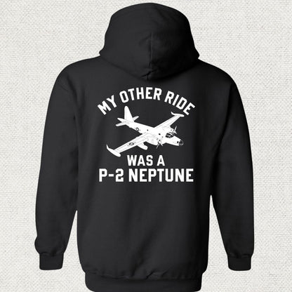 NavyHumor Hoodie Black / S My Other Ride Was A P-2 Neptune Hoodie