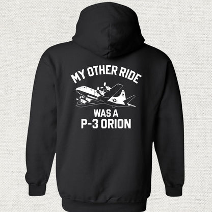 NavyHumor Hoodie Black / S My Other Ride Was A P-3 Orion Hoodie