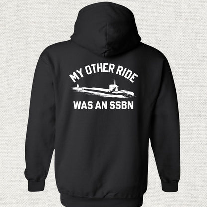 NavyHumor Hoodie Black / S My Other Ride Was An SSBN Hoodie