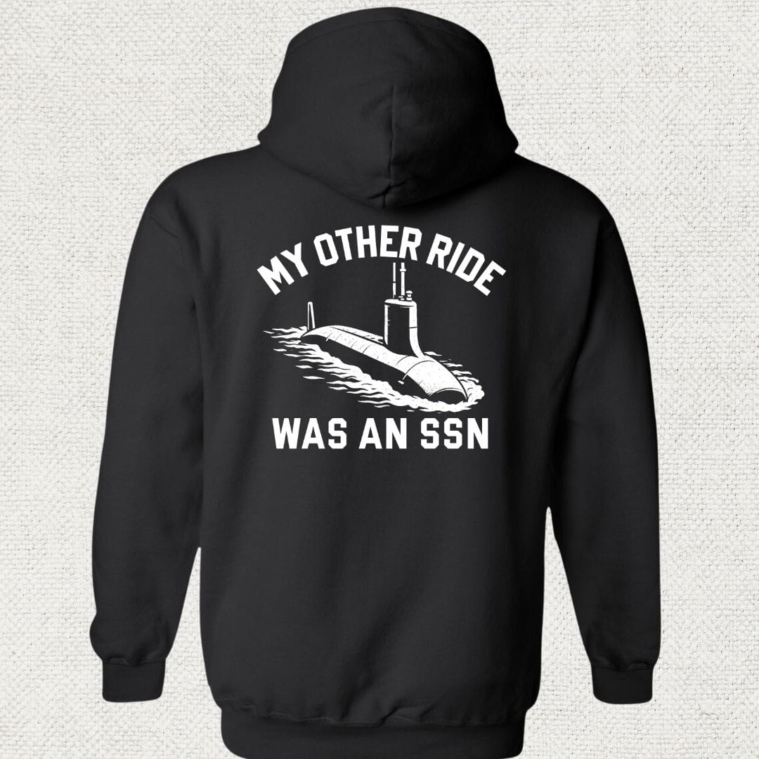 NavyHumor Hoodie Black / S My Other Ride Was An SSN Hoodie