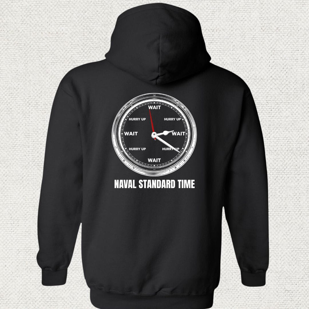 NavyHumor Hoodie Black / S Naval Standard Time Hoodie
