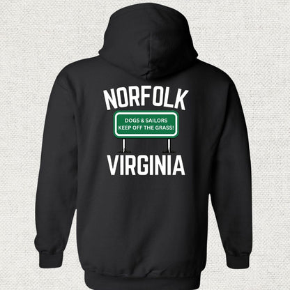 NavyHumor Hoodie Black / S Norfolk, Virginia Hoodie