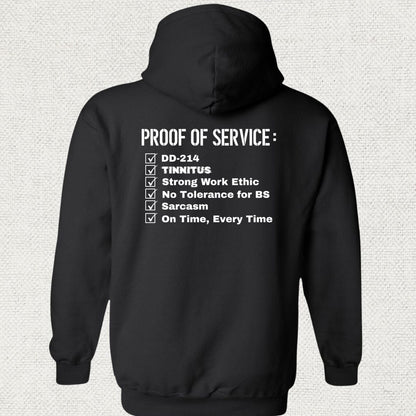 NavyHumor Hoodie Black / S Proof of Service Checklist Hoodie