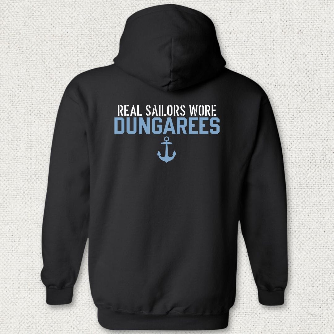 NavyHumor Hoodie Black / S Real Sailors Wore Dungarees Hoodie