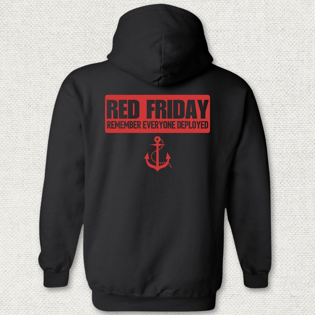 NavyHumor Hoodie Black / S Red Friday Banner Hoodie