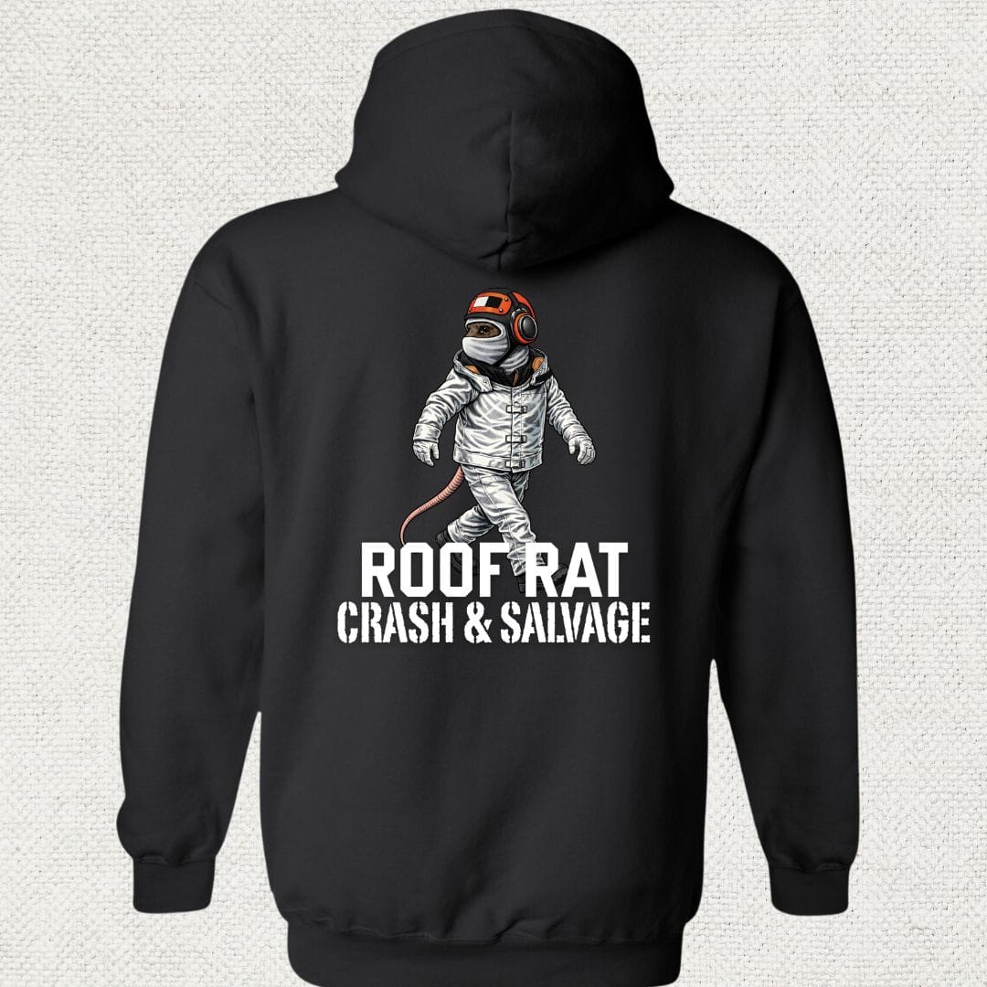 NavyHumor Hoodie Black / S Red Roof Rat - Crash & Salvage Hoodie