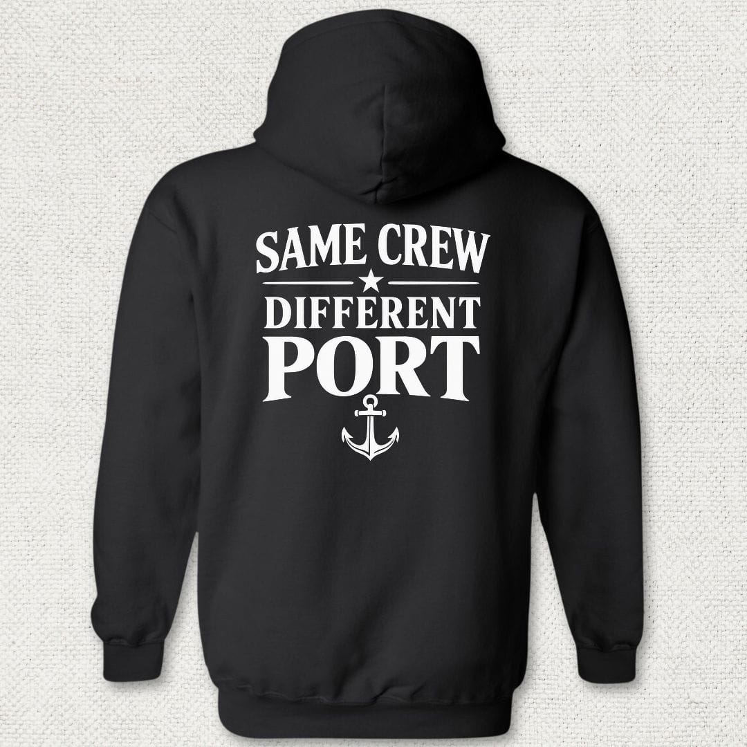 NavyHumor Hoodie Black / S Same Crew, Different Port Hoodie