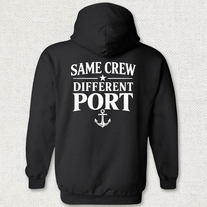 NavyHumor Hoodie Black / S Same Crew, Different Port Hoodie