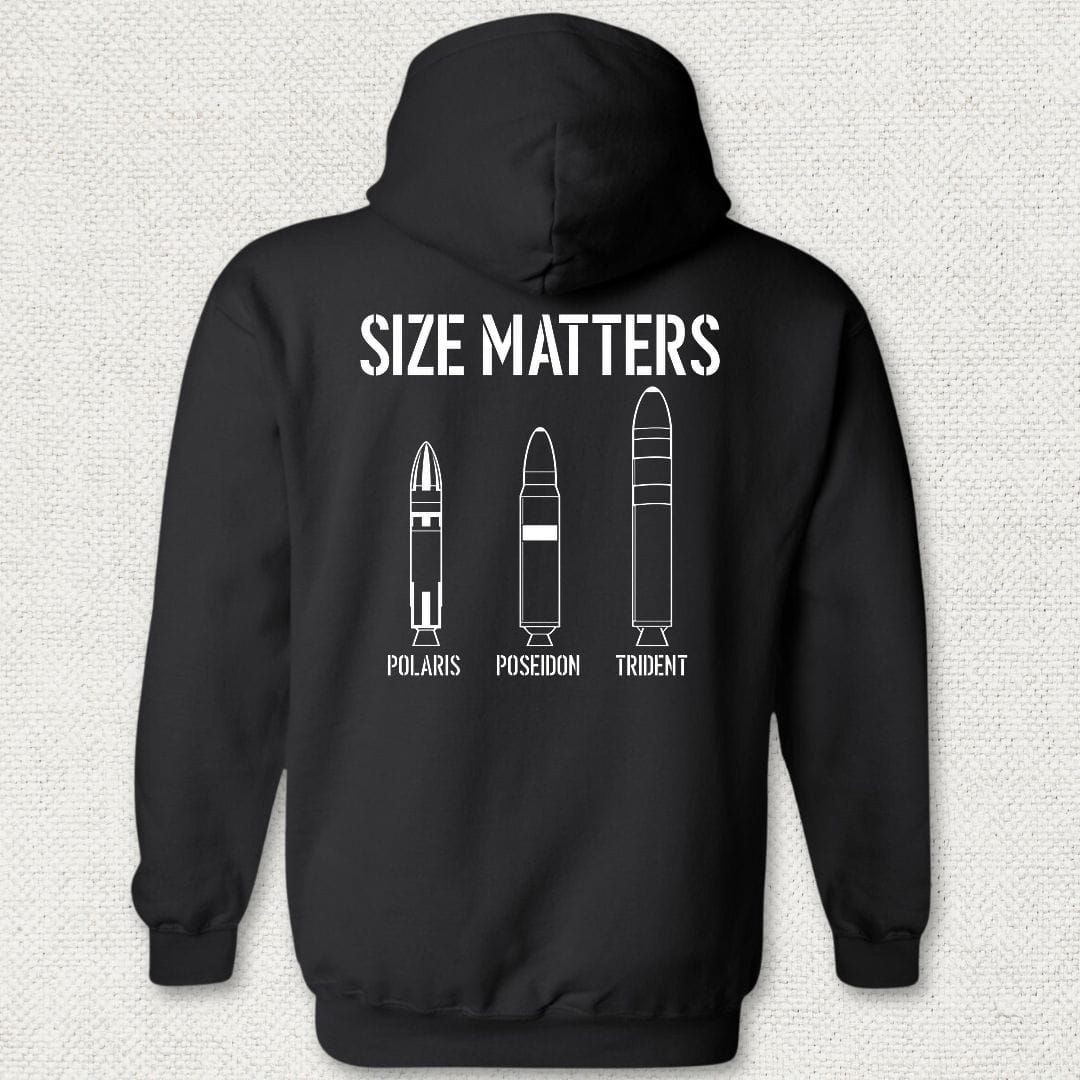 NavyHumor Hoodie Black / S Size Matters - Submarine Hoodie