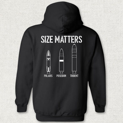 NavyHumor Hoodie Black / S Size Matters - Submarine Hoodie