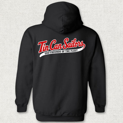 NavyHumor Hoodie Black / S Tin Can Sailors - Greyhounds of the Fleet Hoodie