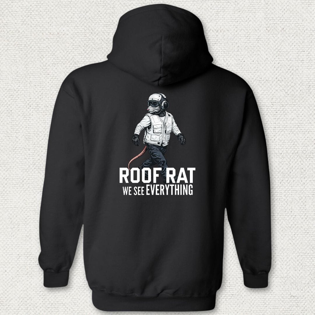 NavyHumor Hoodie Black / S White Roof Rat Hoodie