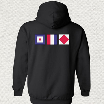 NavyHumor Hoodie Black / S WTF - Signal Flag Hoodie