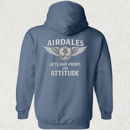 NavyHumor Hoodie Heather Navy / S Airdales Attitude Hoodie