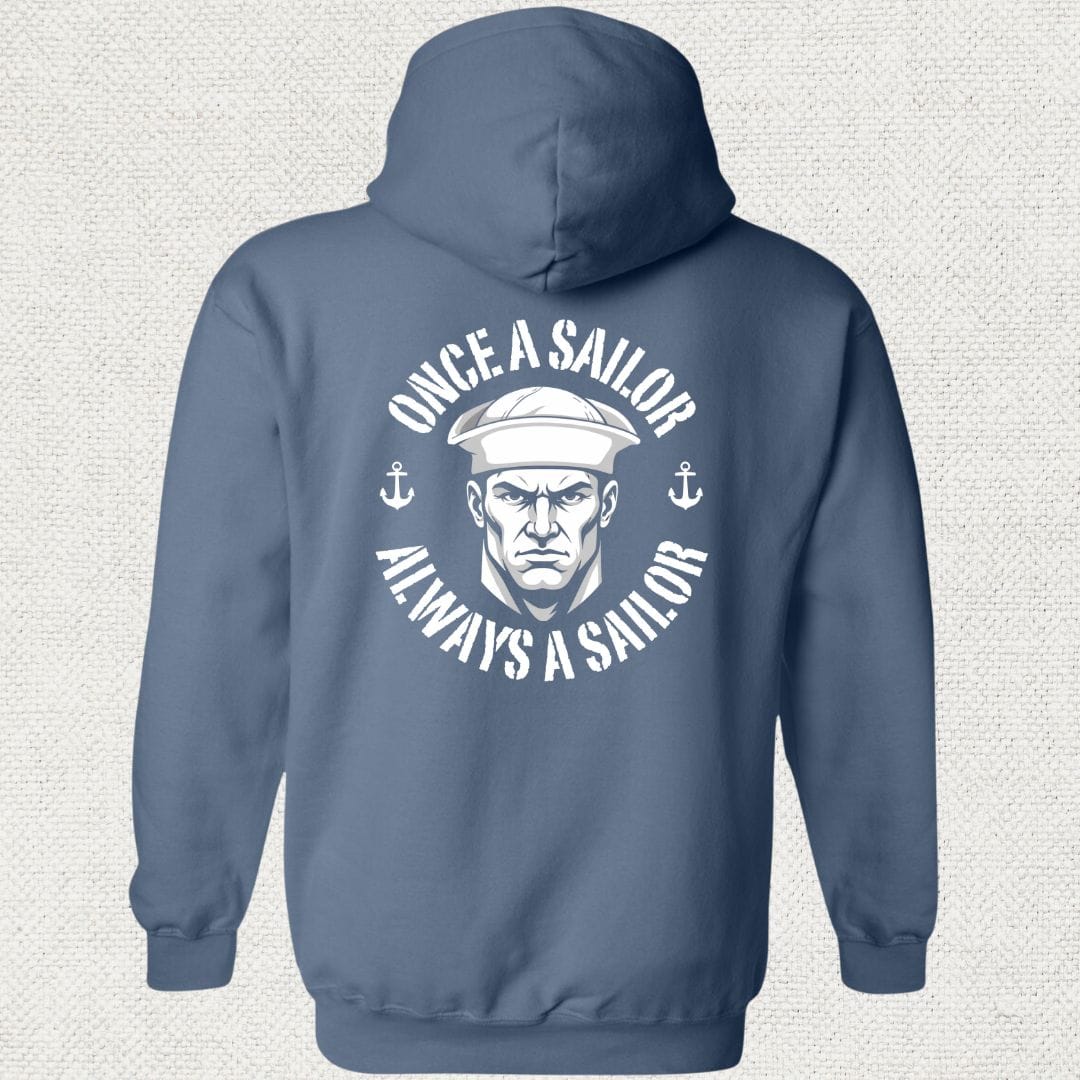 NavyHumor Hoodie Heather Navy / S Always A Sailor Hoodie