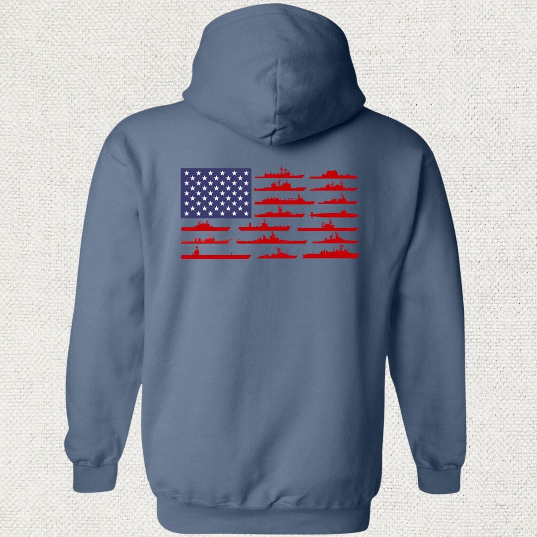 NavyHumor Hoodie Heather Navy / S American Fleet Hoodie