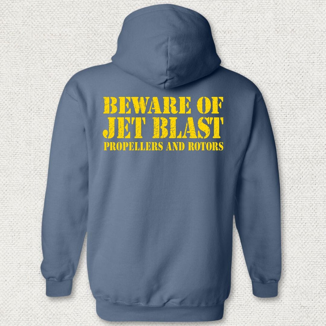 NavyHumor Hoodie Heather Navy / S Beware of Jet Blast Hoodie