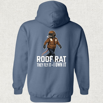 NavyHumor Hoodie Heather Navy / S Brown Roof Rat - Hoodie