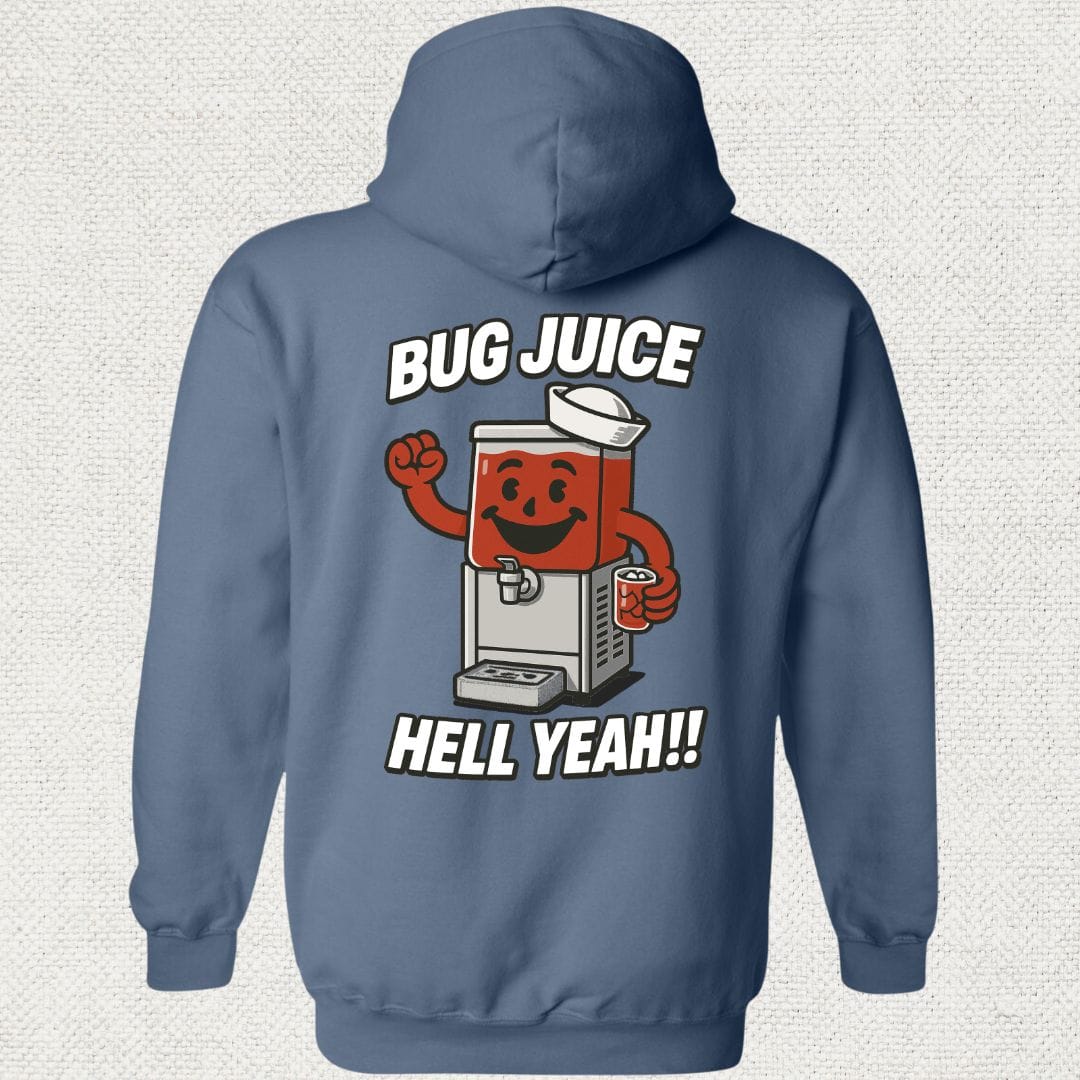 NavyHumor Hoodie Heather Navy / S Bug Juice - Hell Yeah! Hoodie