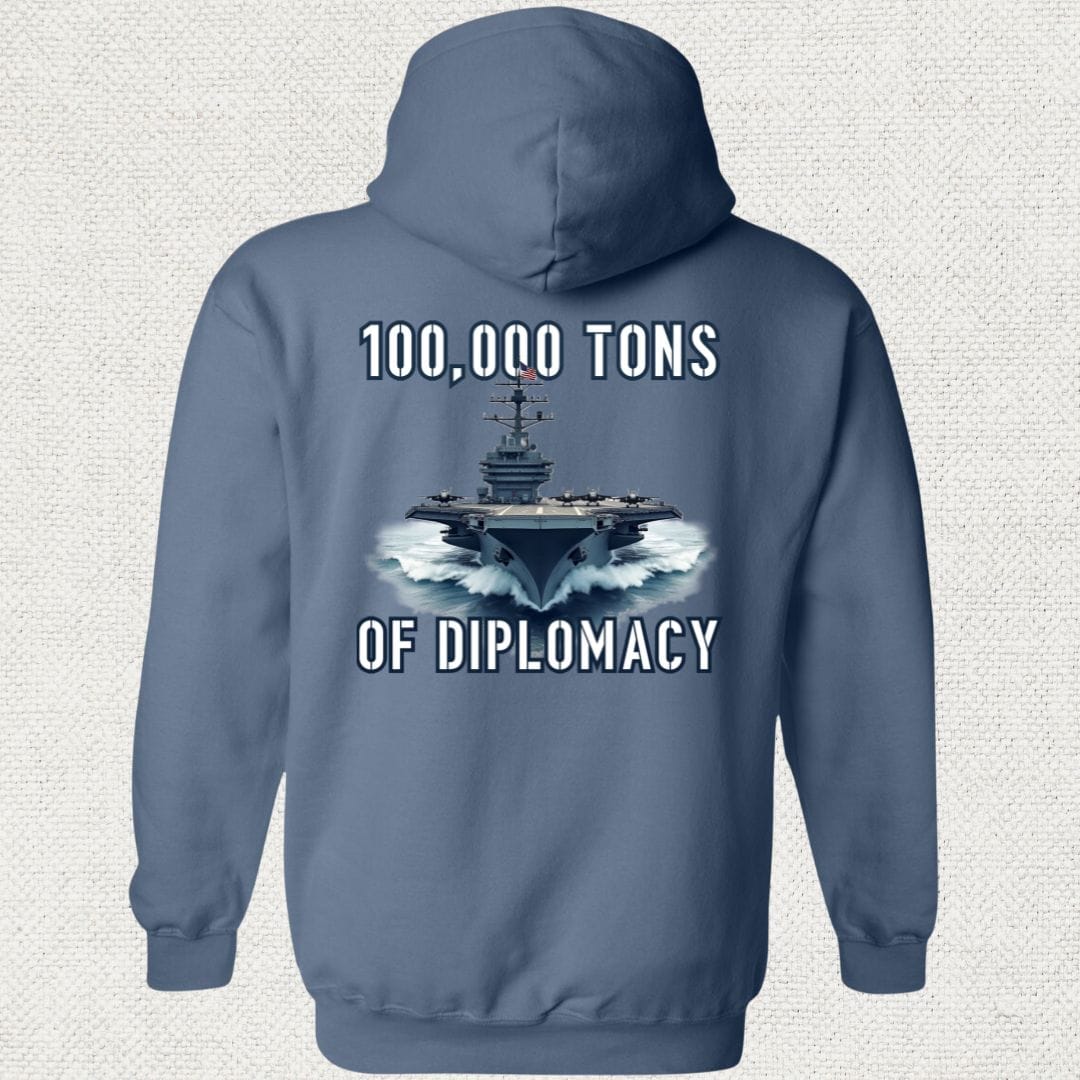 NavyHumor Hoodie Heather Navy / S Carrier Diplomacy Hoodie