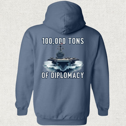 NavyHumor Hoodie Heather Navy / S Carrier Diplomacy Hoodie