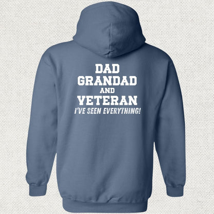 NavyHumor Hoodie Heather Navy / S Dad, Grandad and Veteran Hoodie