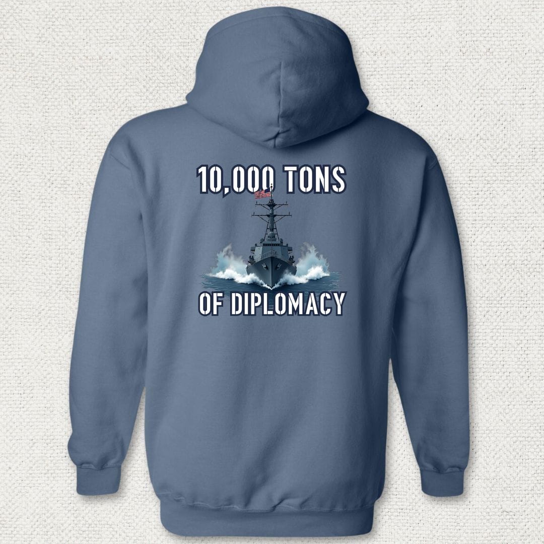 NavyHumor Hoodie Heather Navy / S Destroyer Diplomacy Hoodie