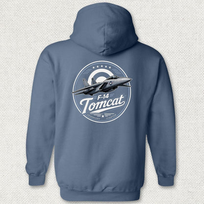 NavyHumor Hoodie Heather Navy / S F-14 Tomcat - Legendary Fighter Hoodie
