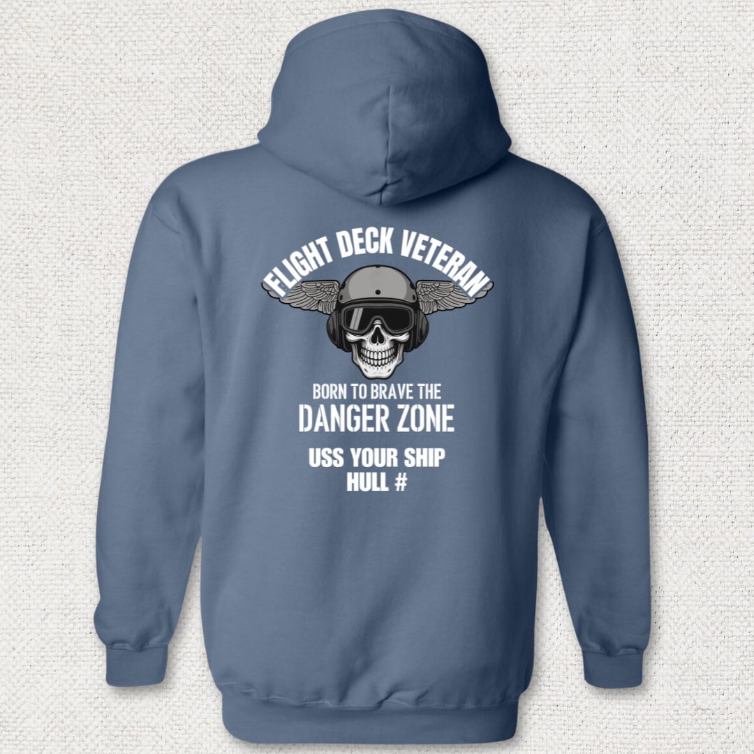 NavyHumor Hoodie Heather Navy / S Flight Deck Veteran - Add Your Command Hoodie