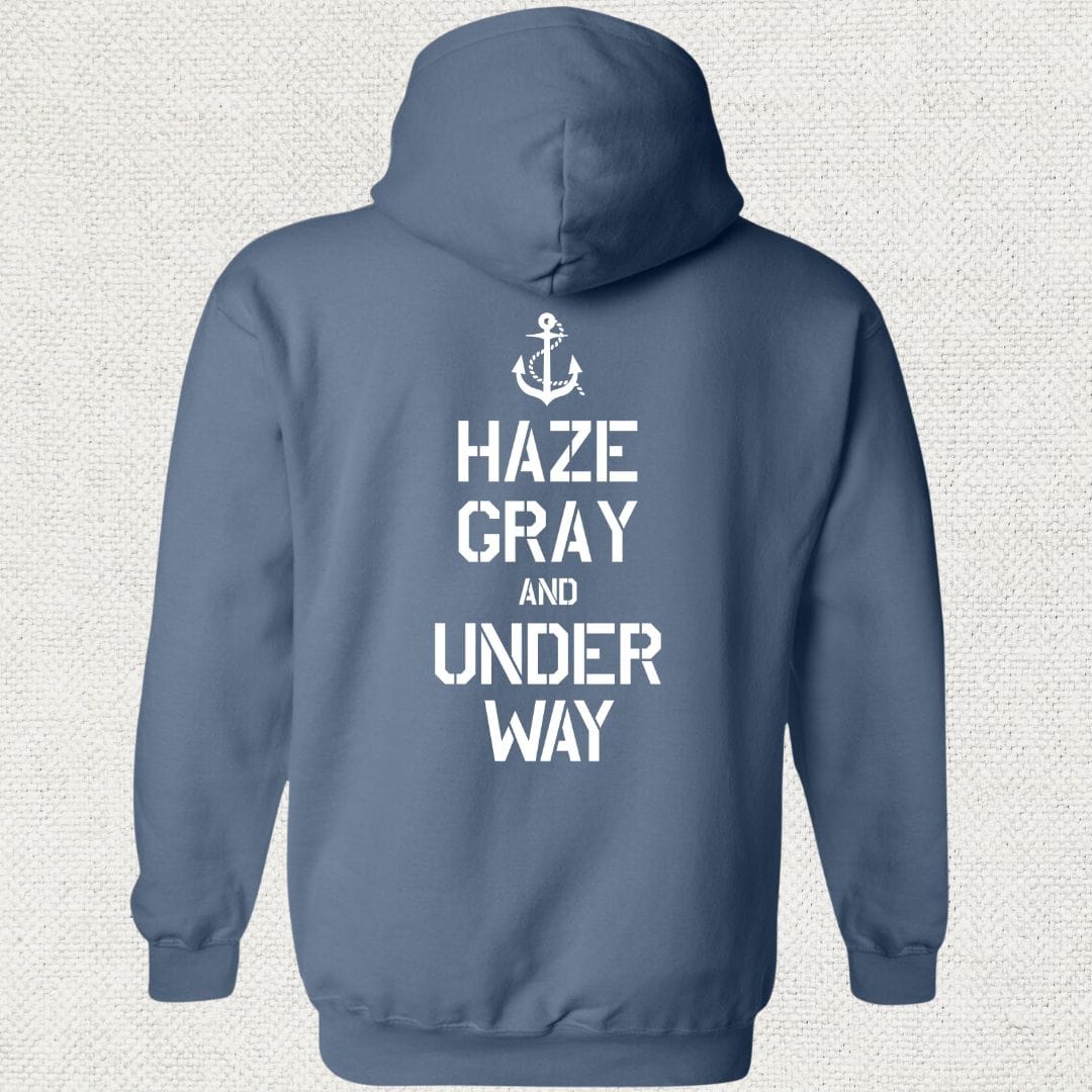 NavyHumor Hoodie Heather Navy / S Haze Gray and Under Way Hoodie