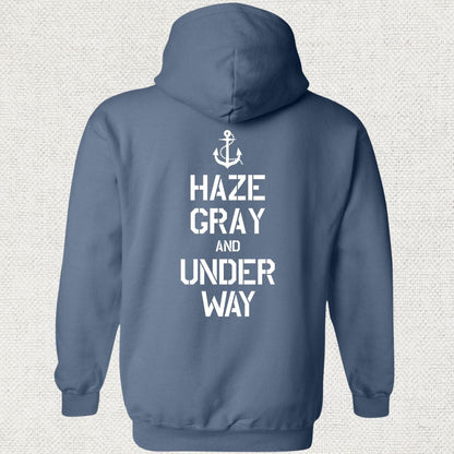 NavyHumor Hoodie Heather Navy / S Haze Gray and Under Way Hoodie